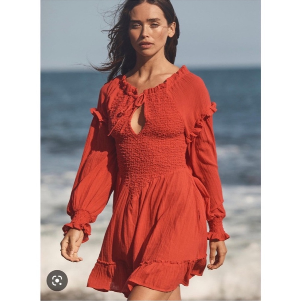 Free People kiss and tell mini dress in Red size small